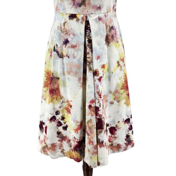 Hunter Bell New York Womens 4 Dress Kukka Tea Dress Abstract Floral Multicolor A - Picture 6 of 10